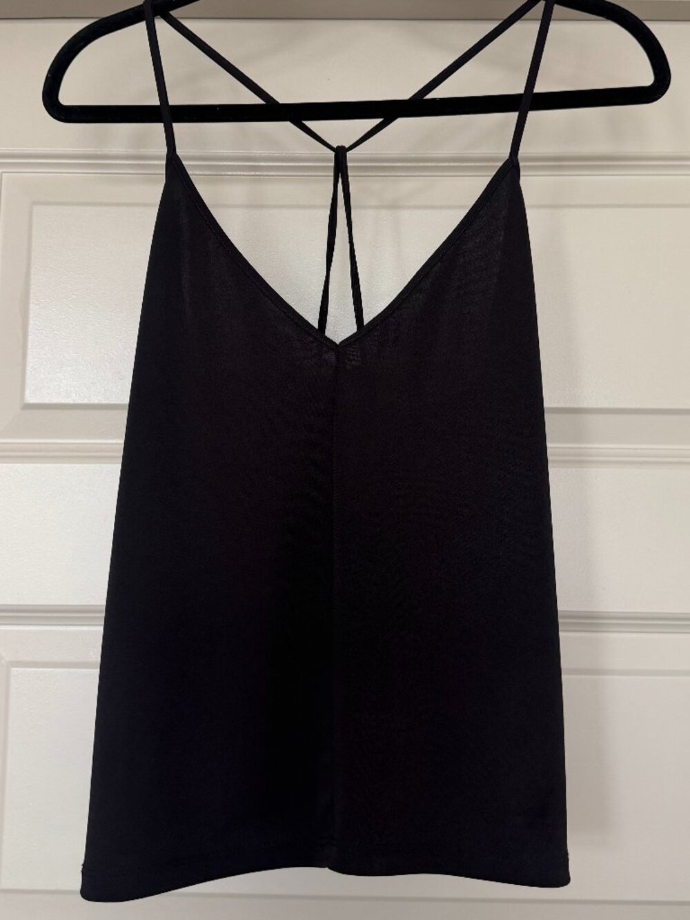 Zara Black V-Neck Cross-over Tank